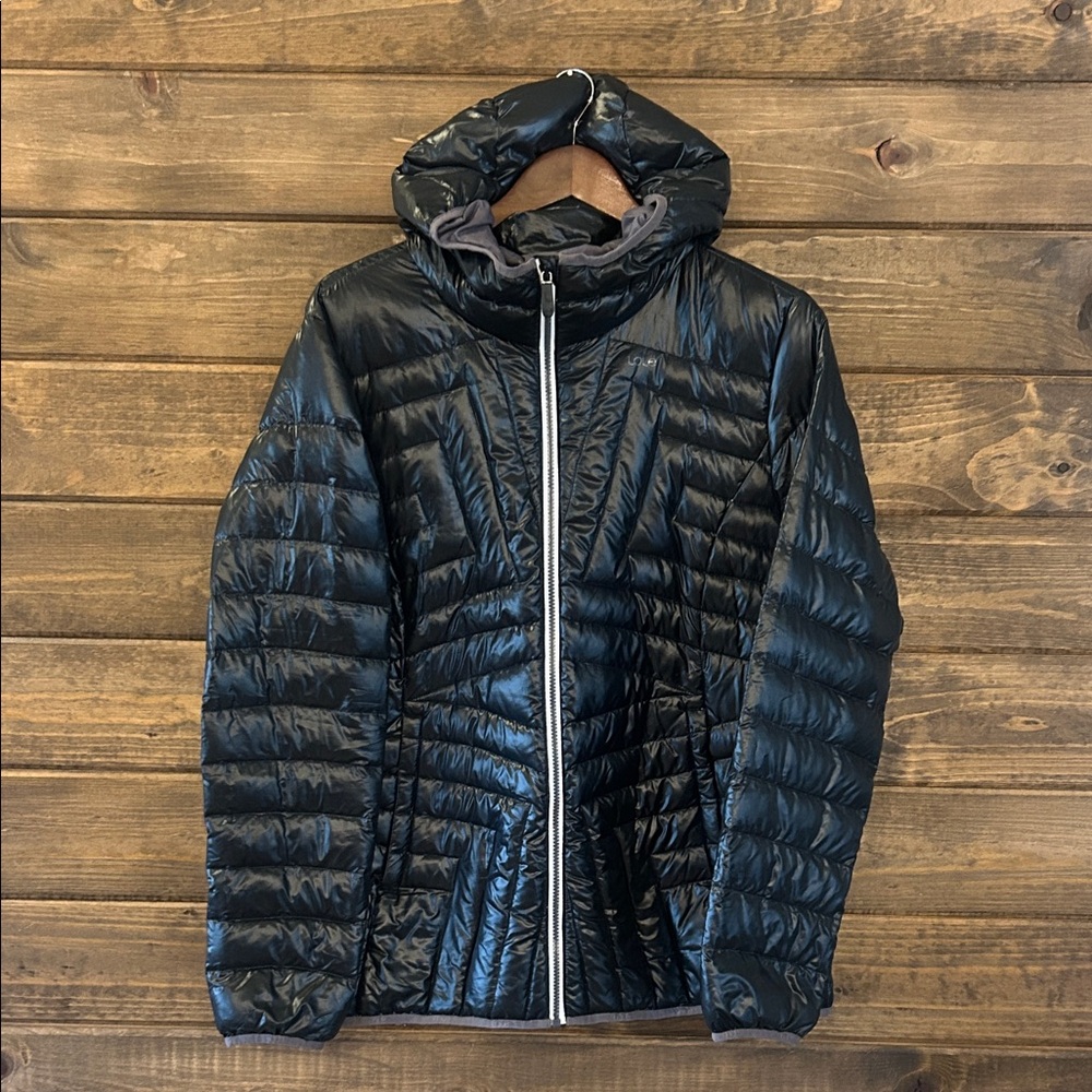 Lole Glossy Black Quilted Jacket